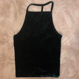 Sleeveless Urban Outfitters halter crop top
